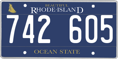 RI license plate 742605