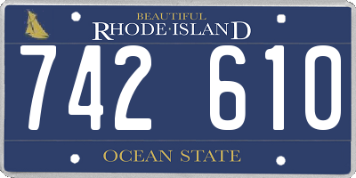 RI license plate 742610