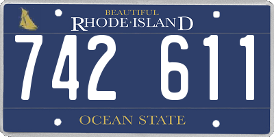 RI license plate 742611