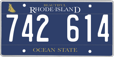 RI license plate 742614