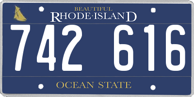 RI license plate 742616