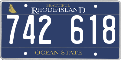 RI license plate 742618
