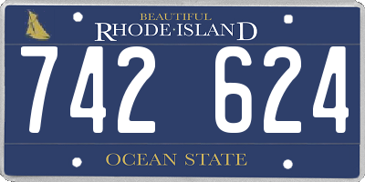 RI license plate 742624