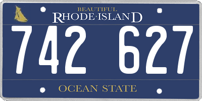 RI license plate 742627