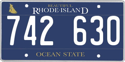 RI license plate 742630