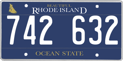 RI license plate 742632