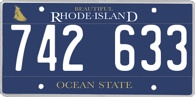 RI license plate 742633