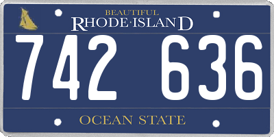 RI license plate 742636