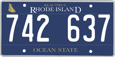 RI license plate 742637