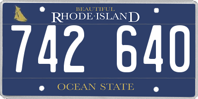RI license plate 742640