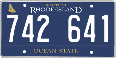 RI license plate 742641