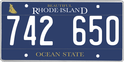 RI license plate 742650