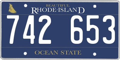 RI license plate 742653