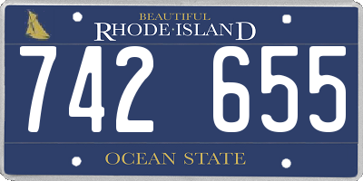 RI license plate 742655
