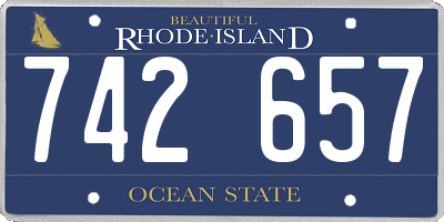 RI license plate 742657