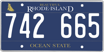 RI license plate 742665