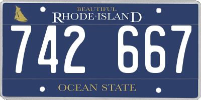 RI license plate 742667
