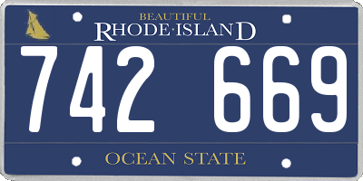 RI license plate 742669