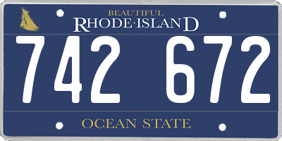 RI license plate 742672