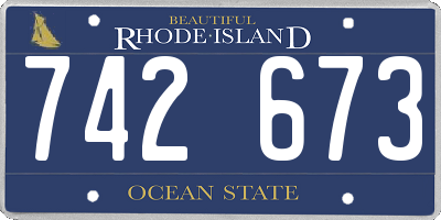 RI license plate 742673