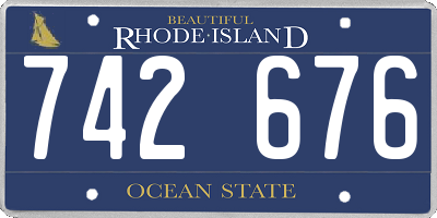 RI license plate 742676