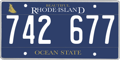 RI license plate 742677