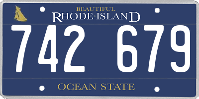 RI license plate 742679