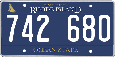 RI license plate 742680