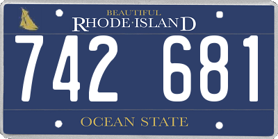 RI license plate 742681