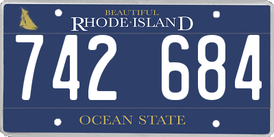 RI license plate 742684