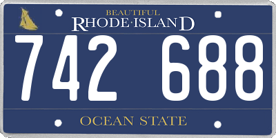 RI license plate 742688