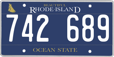 RI license plate 742689