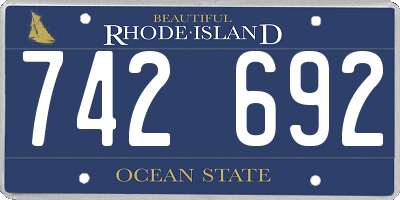 RI license plate 742692