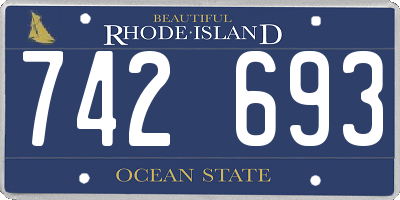 RI license plate 742693