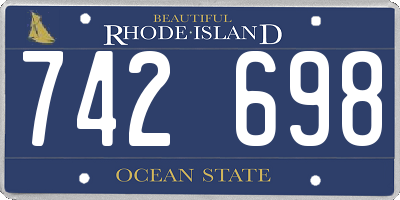 RI license plate 742698