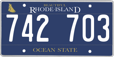 RI license plate 742703