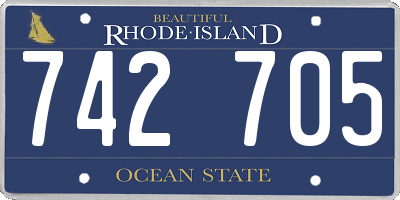 RI license plate 742705