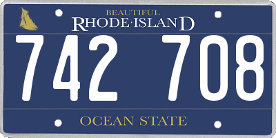 RI license plate 742708