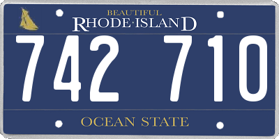 RI license plate 742710