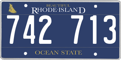RI license plate 742713