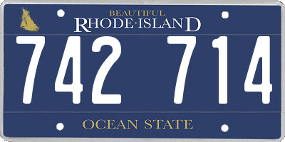 RI license plate 742714