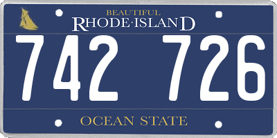 RI license plate 742726