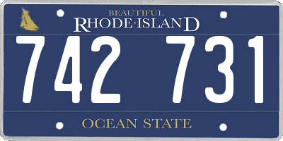 RI license plate 742731