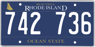 RI license plate 742736