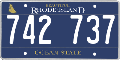 RI license plate 742737