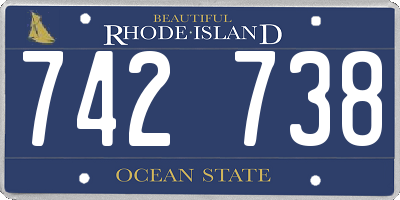 RI license plate 742738