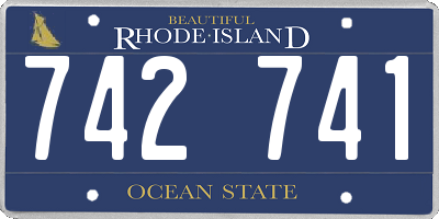RI license plate 742741