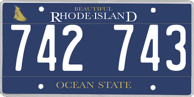 RI license plate 742743
