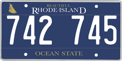 RI license plate 742745