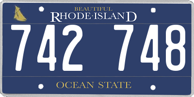 RI license plate 742748